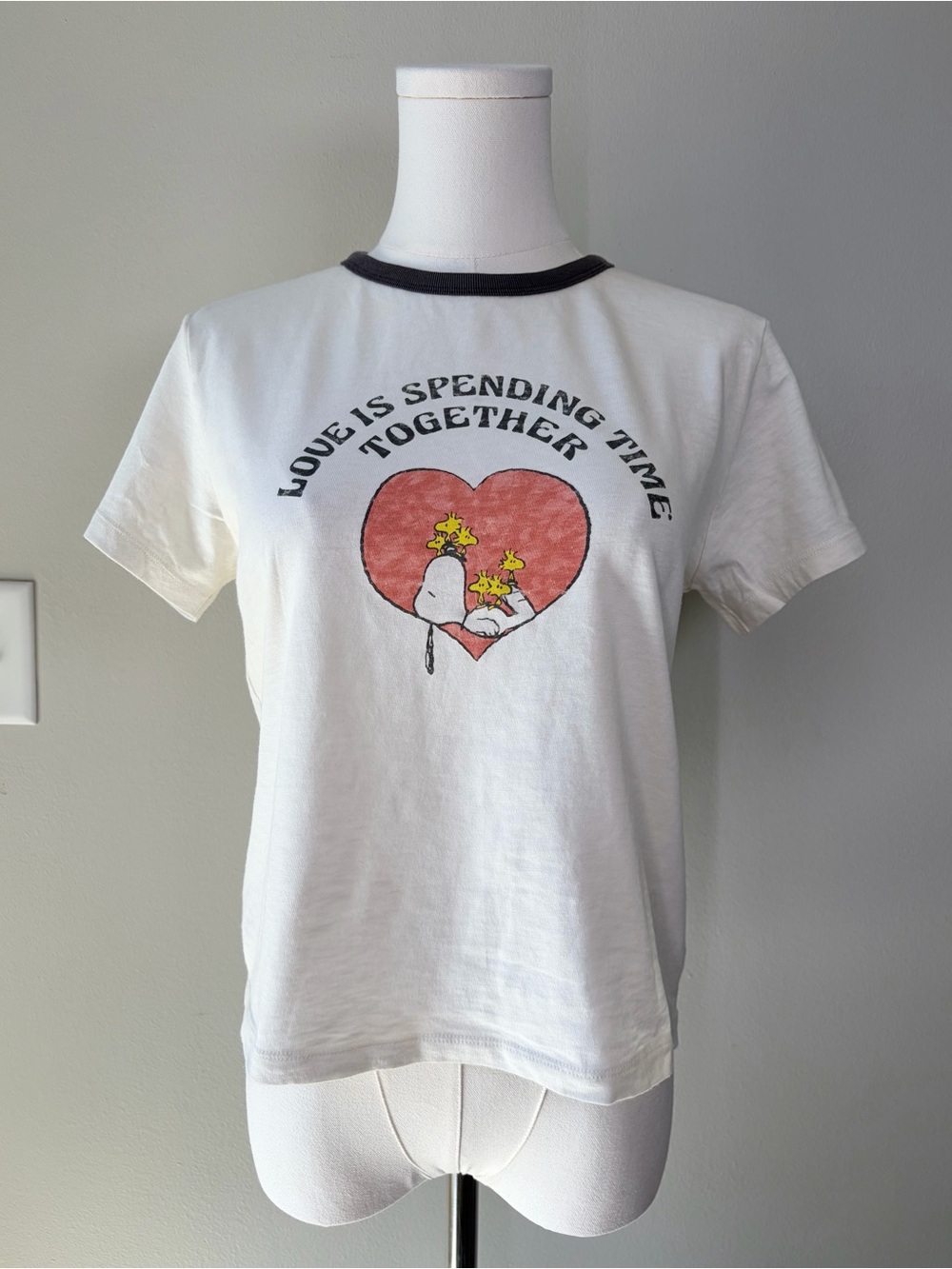 Uniqlo x Peanuts Snoopy Love Is Spending Time Together Ringer Tee